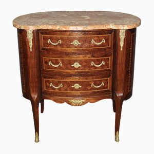 Louis XV Style Rognon Marquetry Chest of Drawers, 1900s