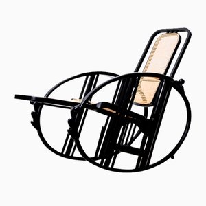 Rocking Chair Egg Art Nouveau par Josef Hoffmann pour Wittmann