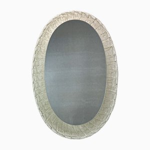 Miroir Ovale en Acrylique Allumé de Hillebrand, 1970s