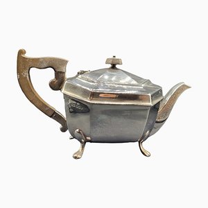English Silver Coffee Pot with Wood Handle
