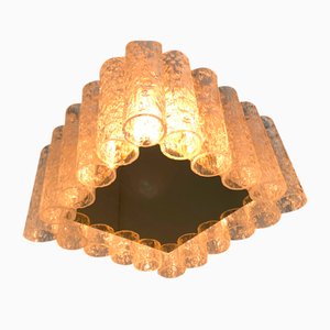 Quadratische Mid-Century Deckenlampe aus Glas von Doria Leuchten, 1960er