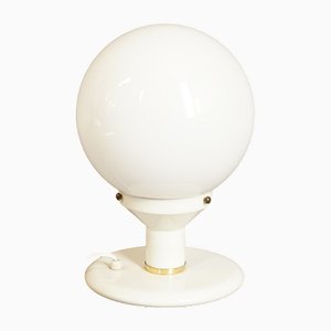 Lámpara de mesa Regency vintage en blanco, años 70