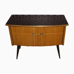 Small Vintage Chest of Drawers in Black and Brown, 1950s