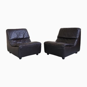Leather Seating Elements, 1970s, Set of 2