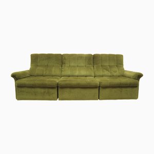 Vintage Element Sofa aus Grünem Samt, 1960er, 3er Set