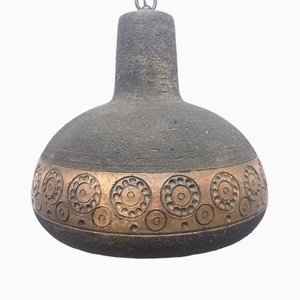 Brutalist Pendant Lamp in Ceramic, 1970s