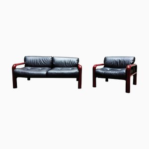 Sofa and Armchair attributed to Gae Aulenti for Knoll, Italy, 1975, Set of 2