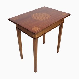 Side Table in Mahogany & Walnut Marquetry, 1920s