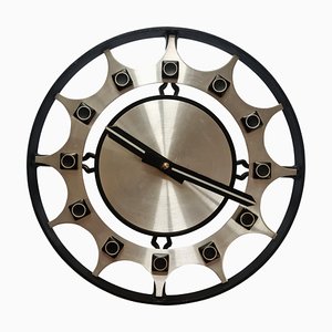 Mid-Century Wall Clock from Junghans, Germany, 1970s
