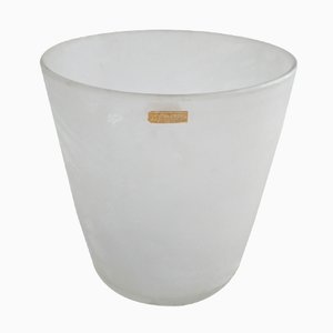 Vintage Swedish Art Deco Frosted Glass Ice Bucket from Pukeberg