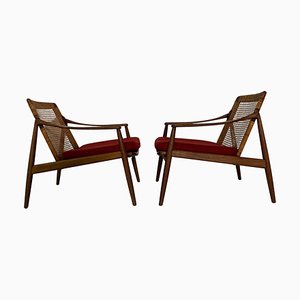Model 400 Lounge Chairs in Teak by Hartmund Lohmeyer for Wilkhahn, 1956, Set of 2