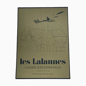 François-Xavier Lalanne, Rhinocéros/Rhinocrétaire, anni '70, Poster su carta