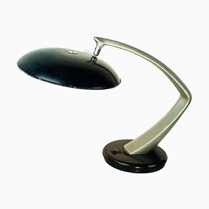 Mid-Century Black Boomerang 64 Desk Lamp by Fase, Madrid, Spain, 1960s