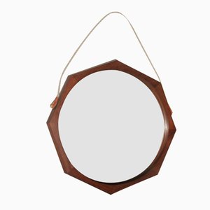 Octagonal Rosewood Mirror, 1950s