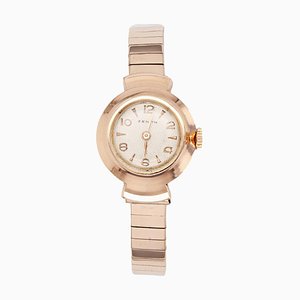 Reloj de mujer Zenith francés de oro rosa de 18 kt, años 60