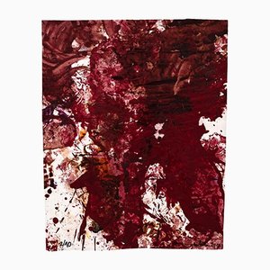 Hermann Nitsch, Sin título, 2019, Acrílico sobre papel