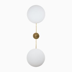 Stella Toi & Moi Ral Colored Ceiling Lamp in Brass and Opaline Glass by Design for Macha