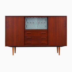 Credenza alta in teak, Danimarca, anni '70