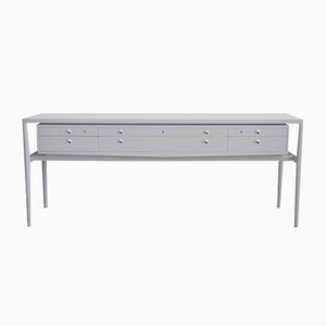 Credenza in legno verniciato grigio chiaro di Helge Vestergaard Jensen, anni '50