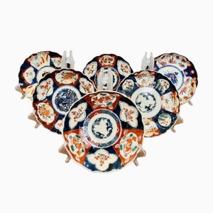 Antique Japanese Imari Plates, 1900s, Set of 6