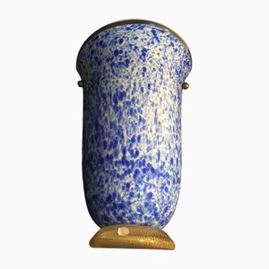 Lámpara de pared de cristal de Murano azul de Stefano Toso, años 50