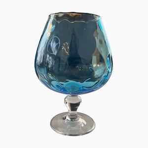 Glass or Bowl in Blue & Clear Glass from Empoli, 1970s