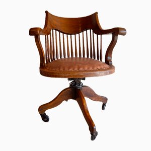 Wilhelminian Desk Swivel Chair, USA, 1880s
