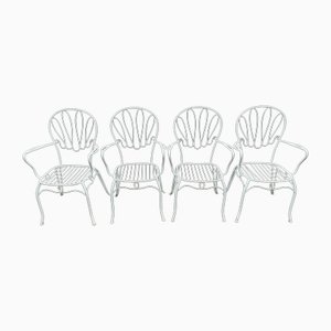 Provencal Wrought Iron Armchairs, 1960s, Set of 4