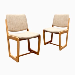 Set of Mid-Century German Sled Chairs, 1960s