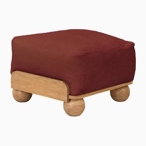 Cove Footstool in Clay by Fred Rigby Studio