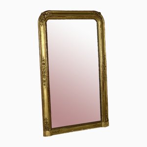 Französischer Vintage Spiegel mit goldfarbenem Rahmen