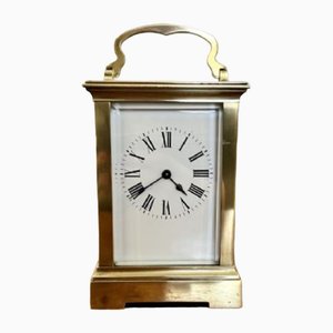 Grande Horloge de Carrosse Victorienne en Laiton, 1880s