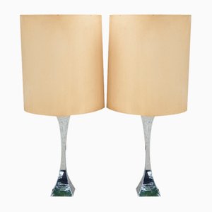 Italian Brass Floor Lamps by Tonello and Montagna Grillo for High Society, 1970s, Set of 2