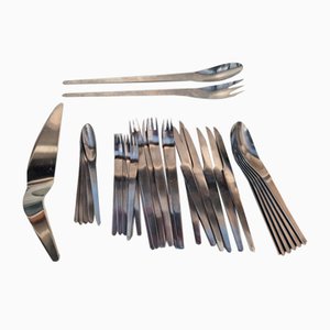 Modern Cutlery by Arne Jacobsen for Georg Jensen, Set of 33