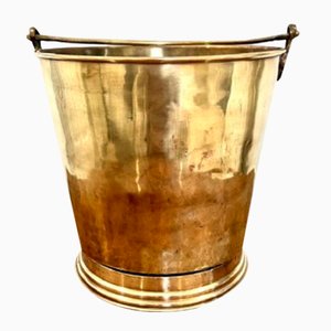 Antique Victorian Brass Coal Bucket, 1860