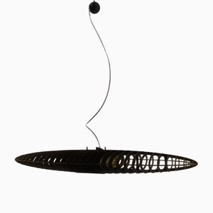Black Titania Ceiling Light from Luceplan, 1980s