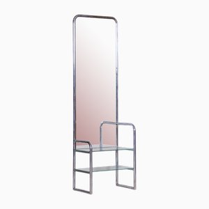 Czech Bauhaus Dressing Mirror in Chrome-Plated Steel attributed to Mücke Melder, 1930s