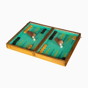 20th Century British Backgammon & Draughts Game Box, 1950s