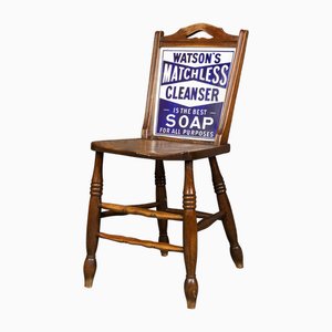 20th Century Edwardian Watsons Soap Enamel Advertising Chair, 1910s