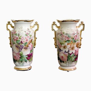 Painted Ceramic Vases, Set of 2