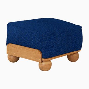 Cove Footstool in Cobalt Iris by Fred Rigby Studio