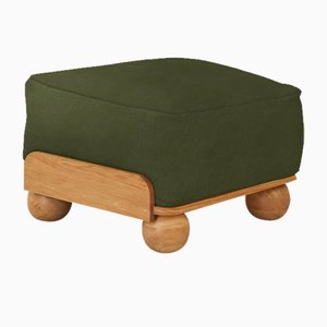Cove Footstool in Pine Linen by Fred Rigby Studio