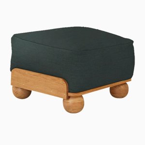 Cove Footstool in Slate Linen by Fred Rigby Studio