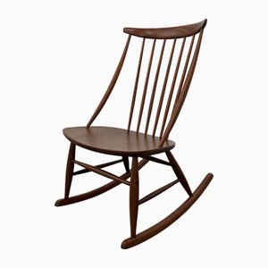 Rocking Chair Mid-Century par Illum Wikkelsø pour Niels Eilersen