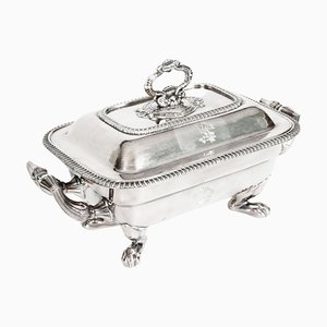 Antique George III Sheffield Silver Plated Butter Dish, 19th Century