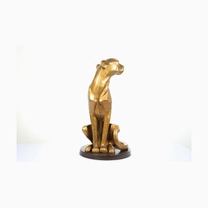 Art Deco Bronze Panther Statue