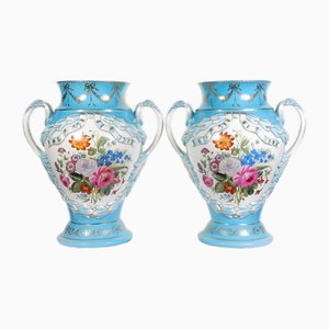 Vases Urne Florale en Porcelaine Style Sèvres, France, Set de 2