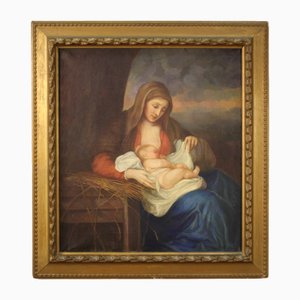 Italian Artist, Virgin & Child, 20th Century, Mixed Media on Canvas