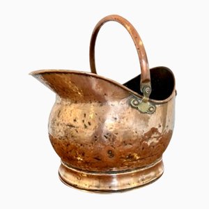 Victorian Copper Helmet Coal Scuttle, 1880s