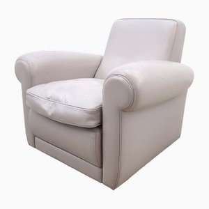 Fauteuil en Cuir Gris de Baxter, Italie